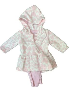 Carters 2-piece baby fleece pink set